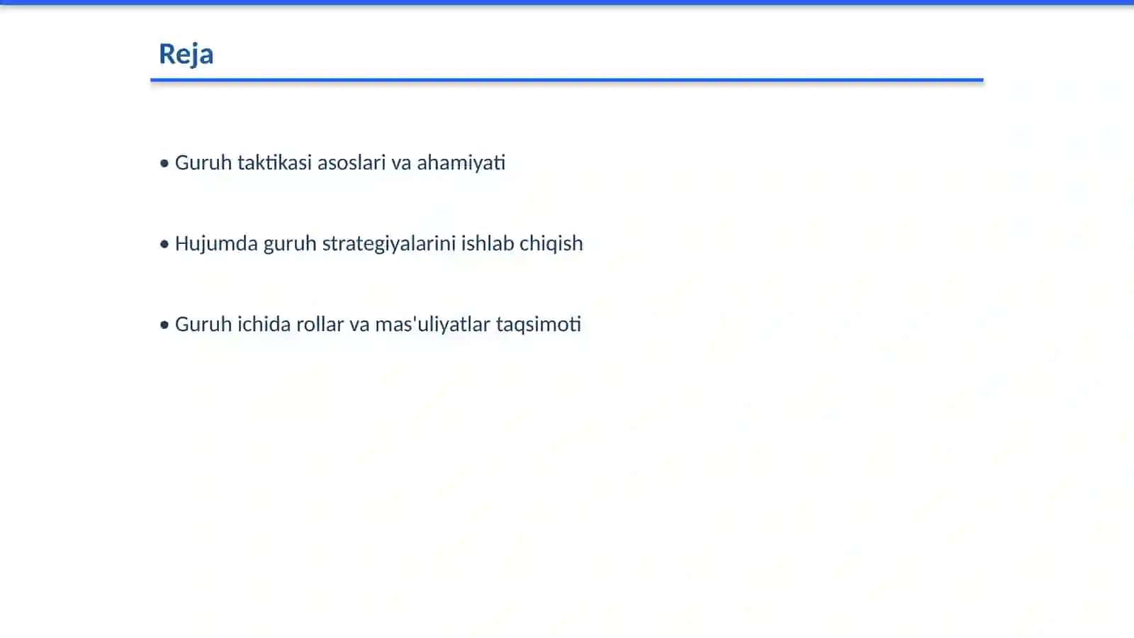 Hujumda GURUH taktikasini mustahkamlash 2