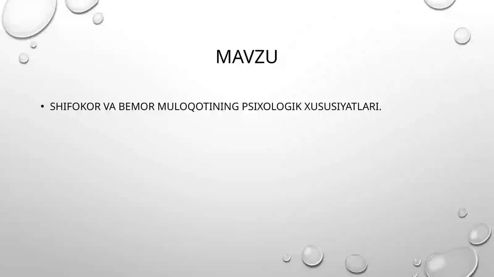 Shifokor va bemor muloqotIning psixologik xususiyatlari 2