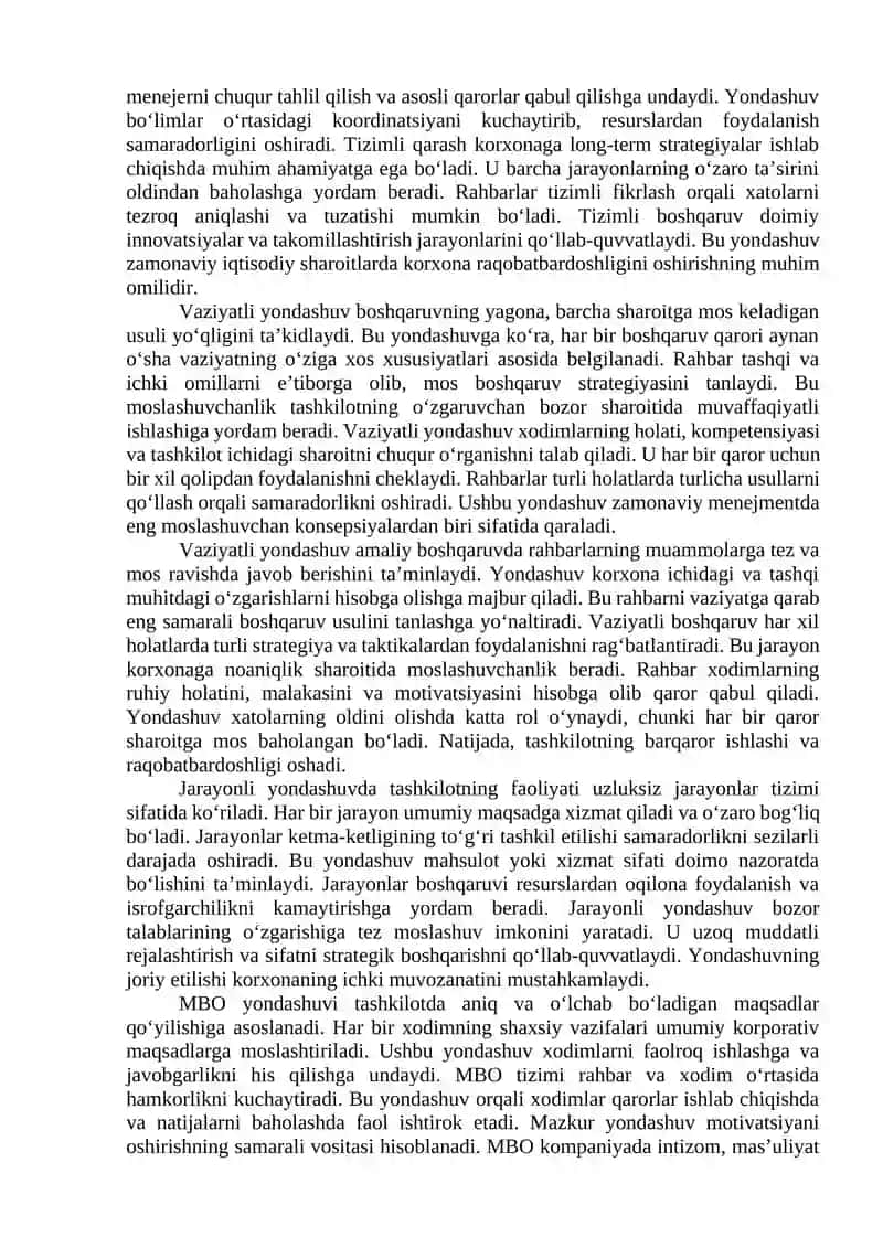 MENEJMENT AMALIYOTIDAGI ZAMONAVIY YONDASHUVLAR VA KONSEPSIYALAR 2