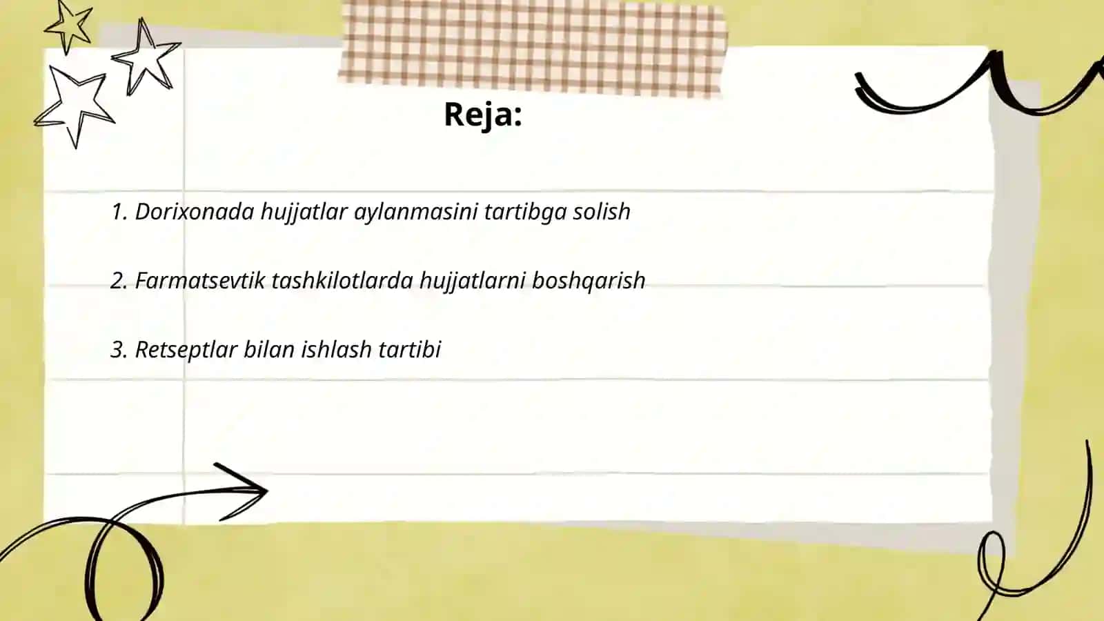 Dorixona va farmatsevtik tashkilotlar faoliyatida hujjatlar aylanmasini tashkil qilish 2