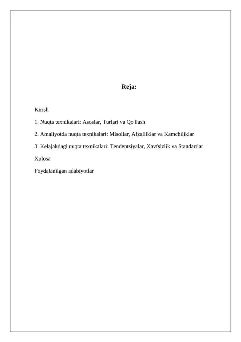 Nuqtali texnikalarning amaliyoti 2