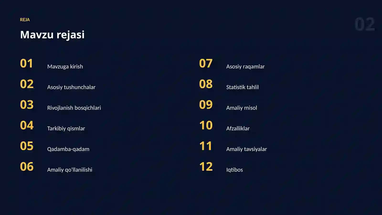 DATASETLAR VA MA'LUMOT 2