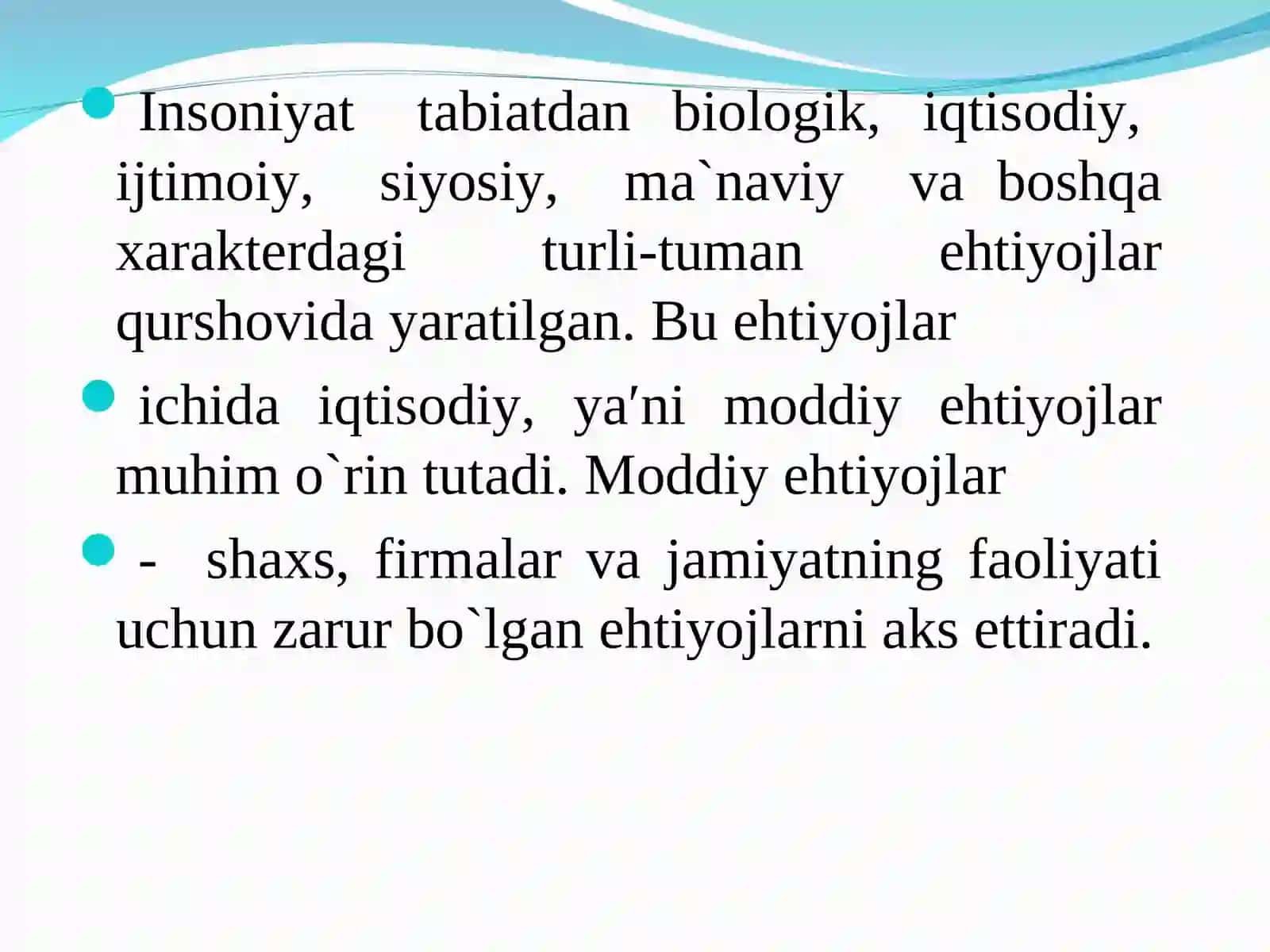 Iqtisodiy bazis tushunchalar 2