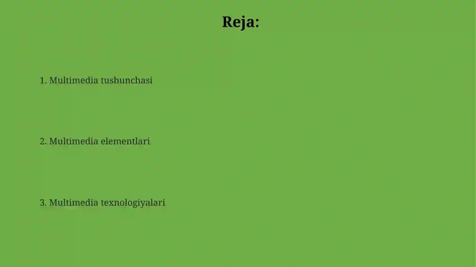 Multimedia tushunchasi 2