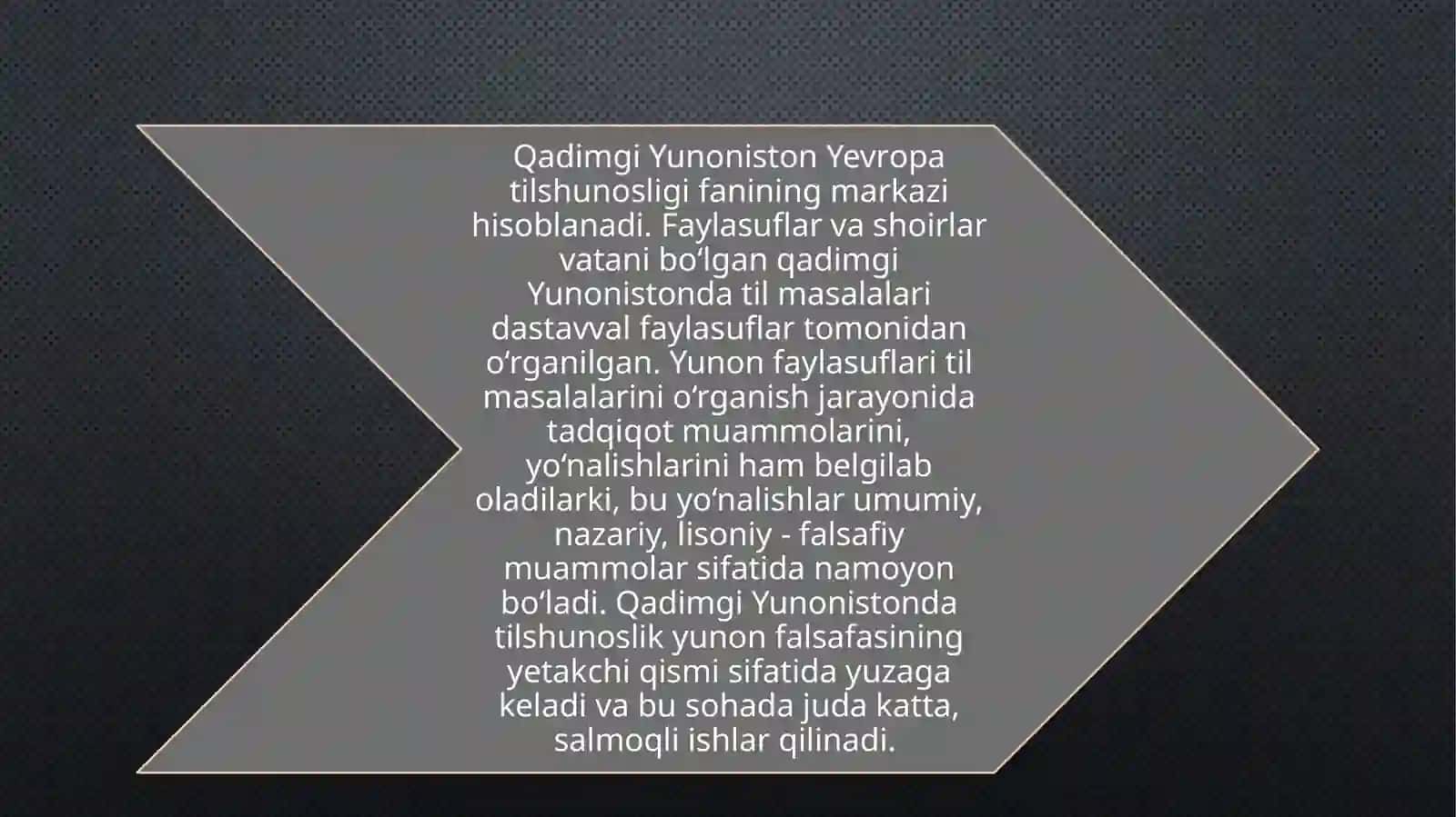 UMUMIY TILSHUNOSLIK FANIMAVZU; QADIMGI YUNON TILSHUNOSLIGI 2