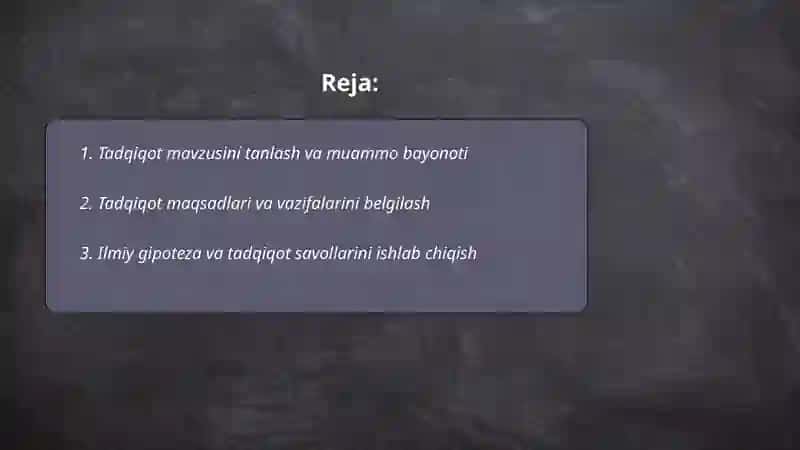 Tadqiqot loyihasi 2