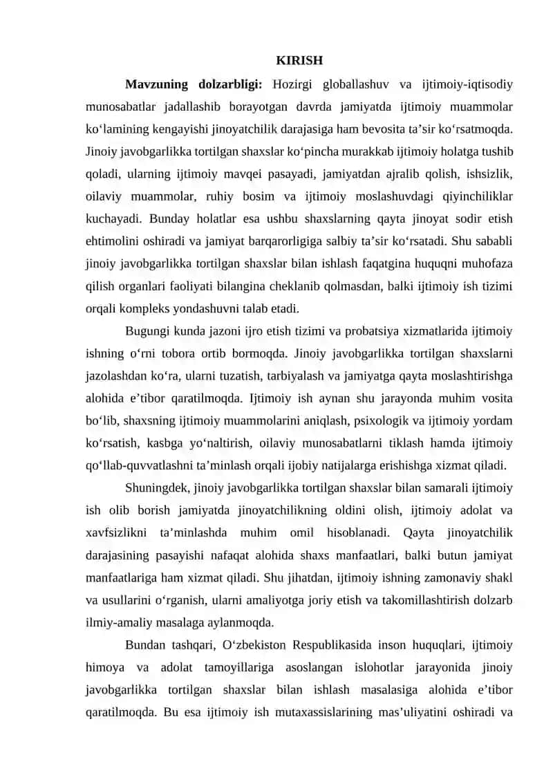 Jinoiy javobgarlikka tortilganlar shaxslar bilan ijtimoiy ishning asosiy shakl va usullari 2