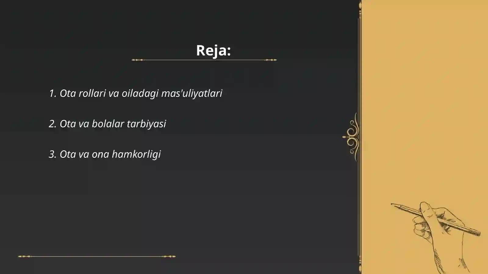 Ota rollari va oiladagi mas'uliyatlari 2