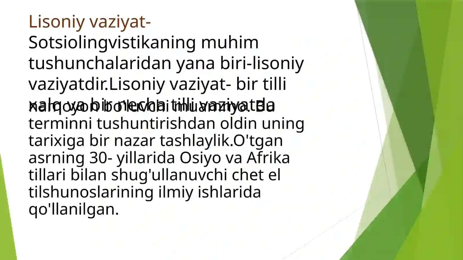 Markaziy Osiyo davlatlaridagi lisoniy vaziyat 2