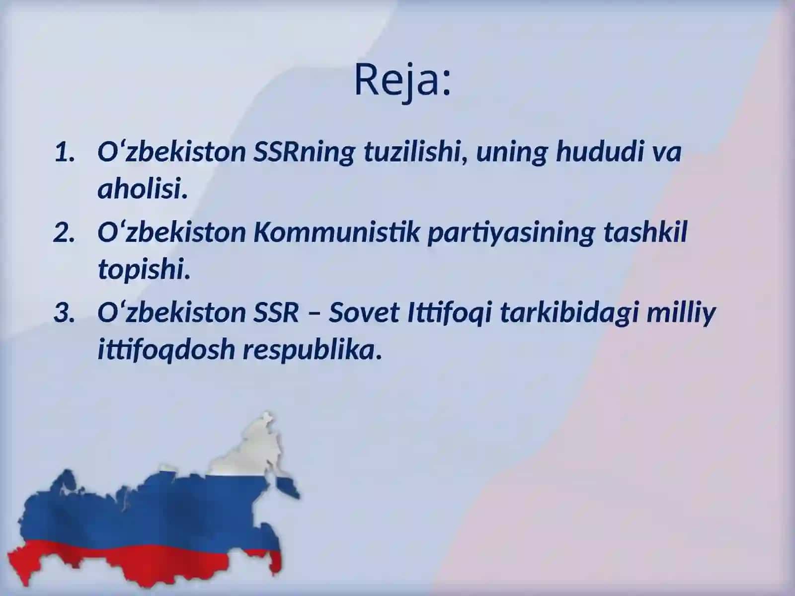 O‘zbekiston SSRning tashkili 2