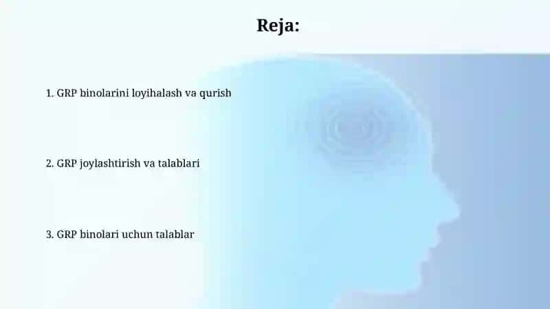 GRP larni joylahtirish va GRP binolariga quyiladigan talablar 2