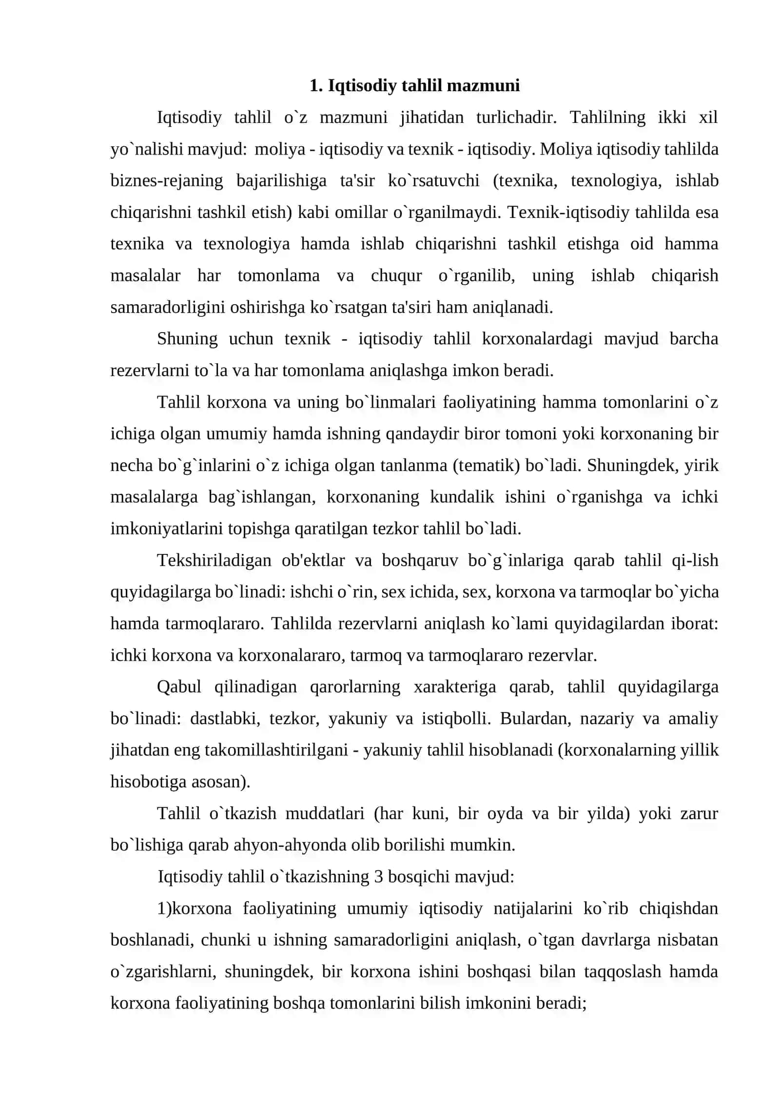 Iqtisodiy tahlilning mazmuni prеdmеti va vazifalari 2