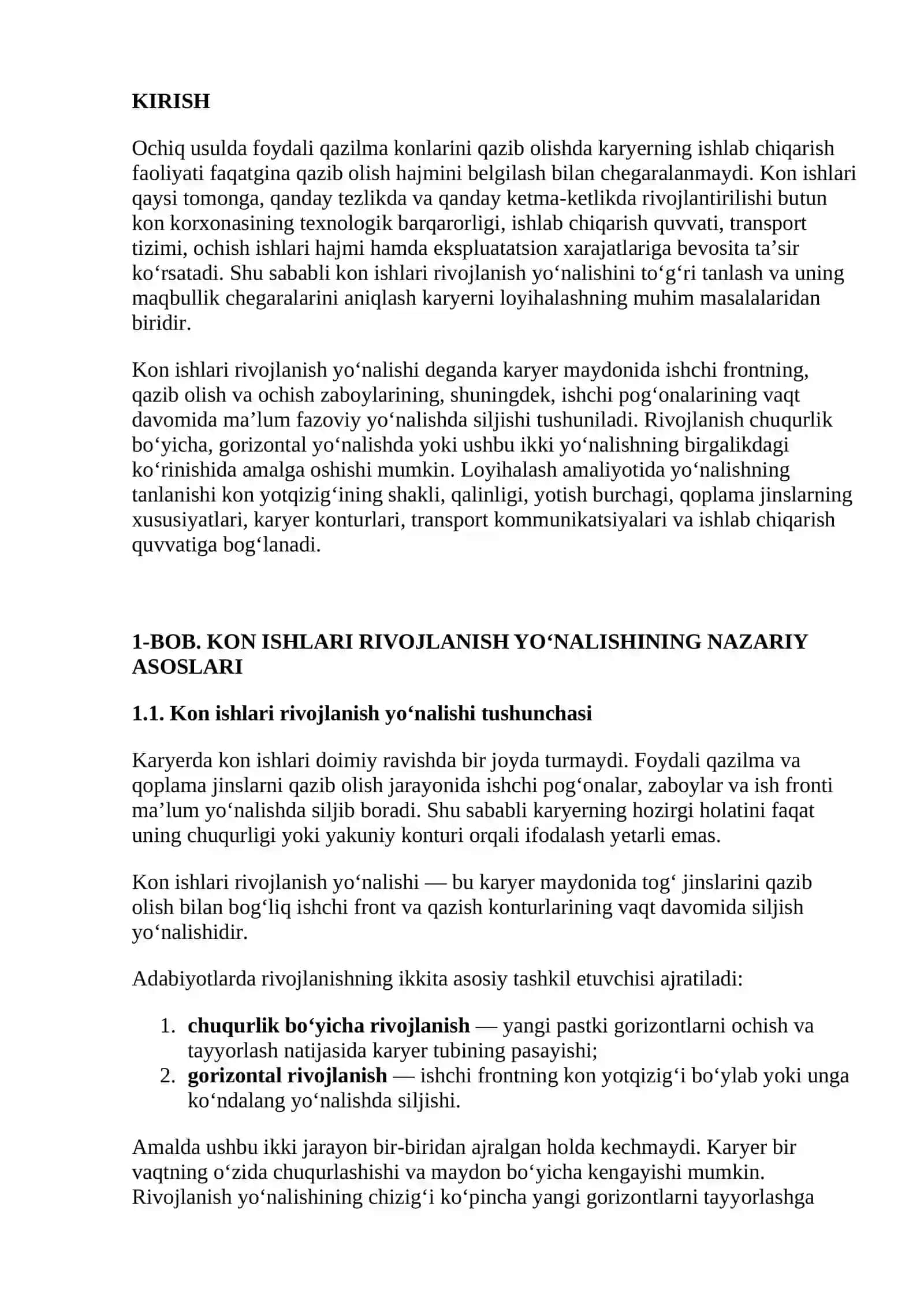 KON ISHLARI RIVOJLANISH YO‘NALISHINI BAHOLASH CHEGARASI 2