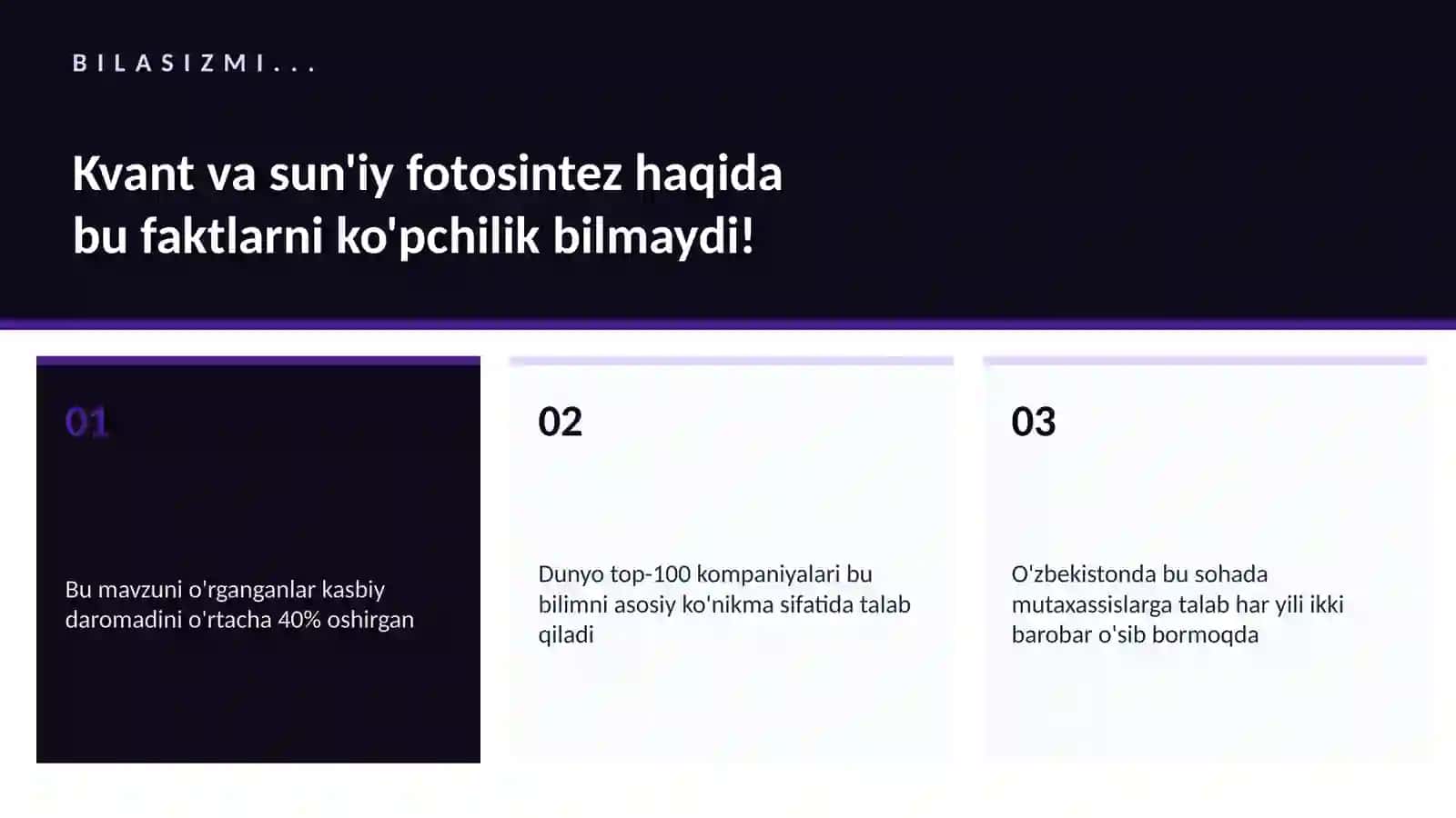Kvant va Sun'iy Fotosintez 2