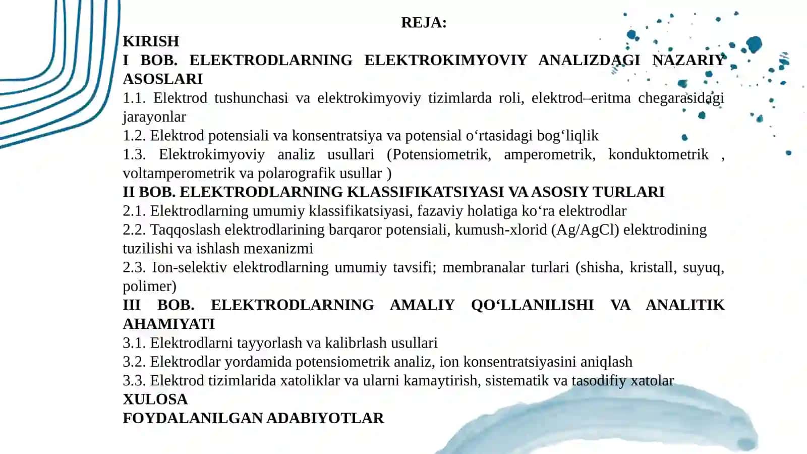Elektrodlarning klassifikatsiyasi va turlari 2