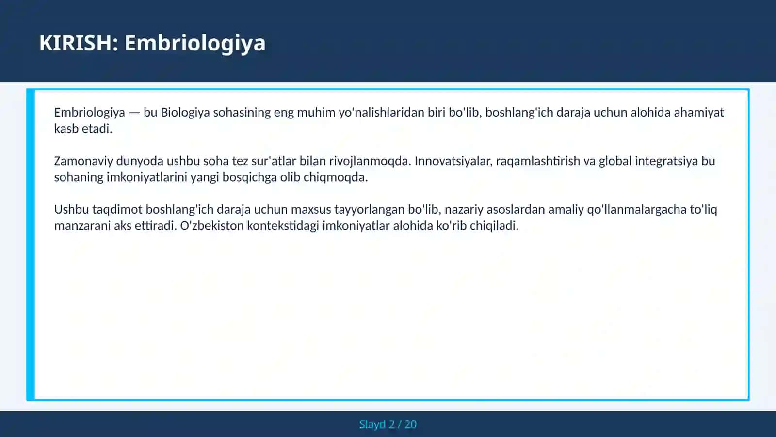 EMBRIOLOGIYA 2