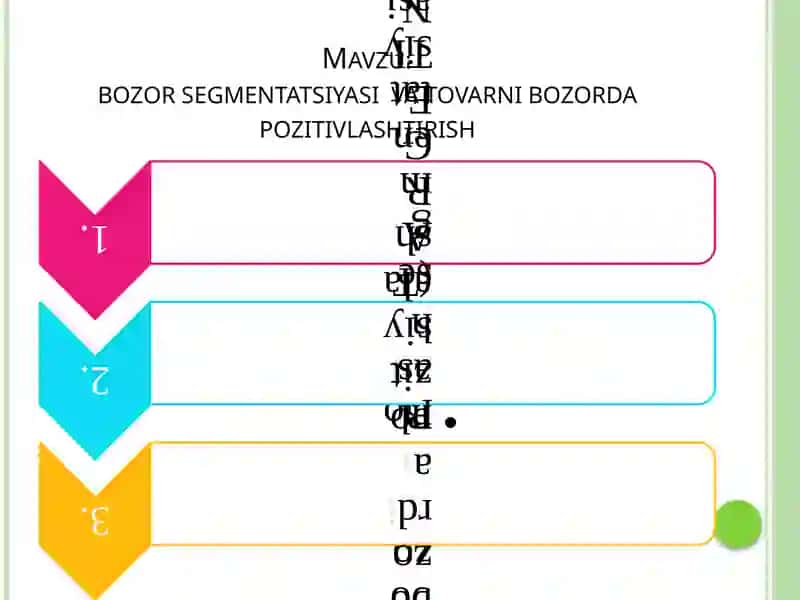 Bozor segmentatsiyasi 2