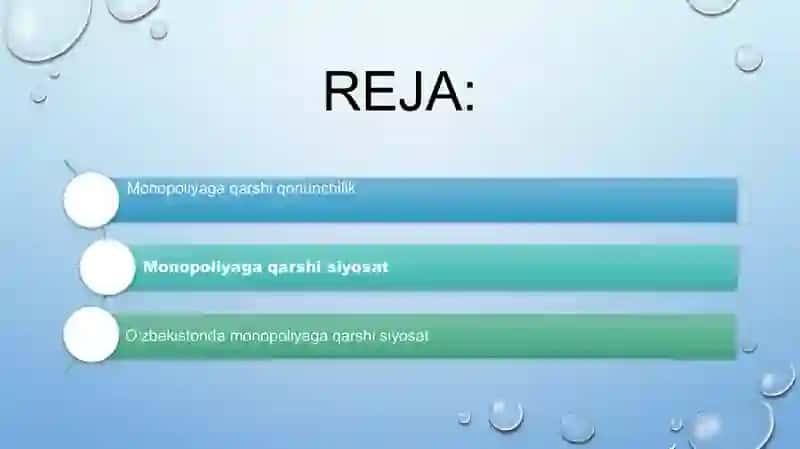 RIVOJLANGAN MAMLAKATLARDA MONOPOLIYAGA QARSHI SIYOSAT BORASIDAGI TAJRIBALAR 2