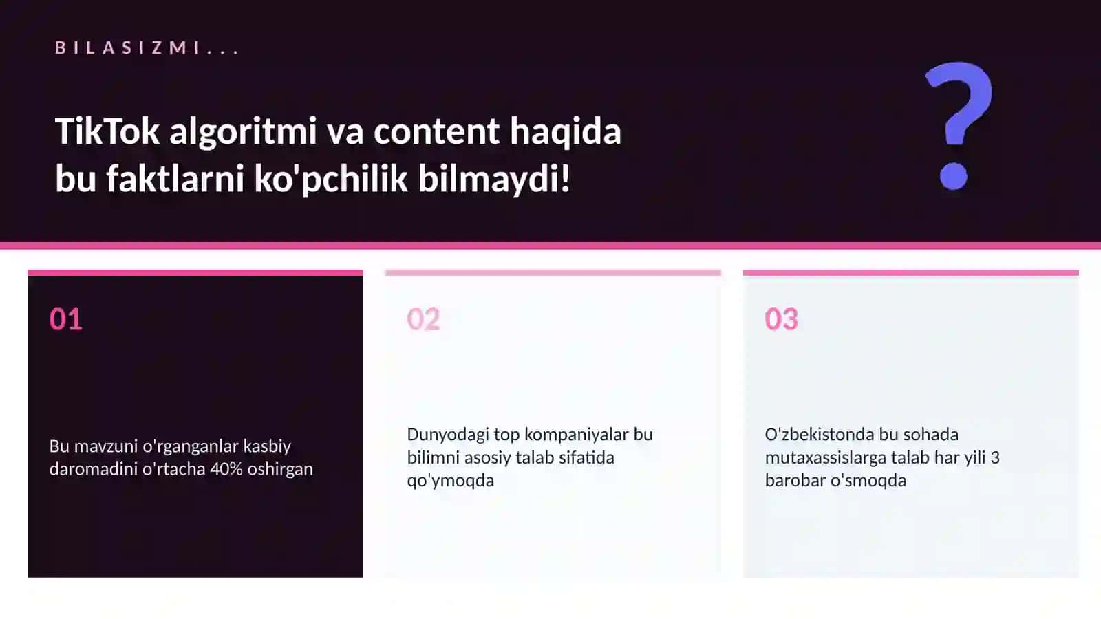 TikTok algoritmi va content 2