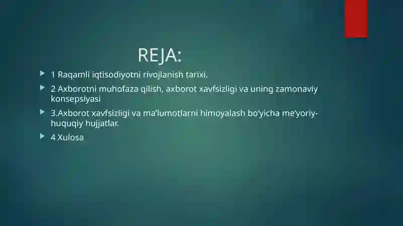 RAQAMLI IQTISODIYOTDA AXBAROT XAVFSIZLIGINI TA’MINLASHNING ZAMONAVIY USULLARI VA VOSITALARI 2