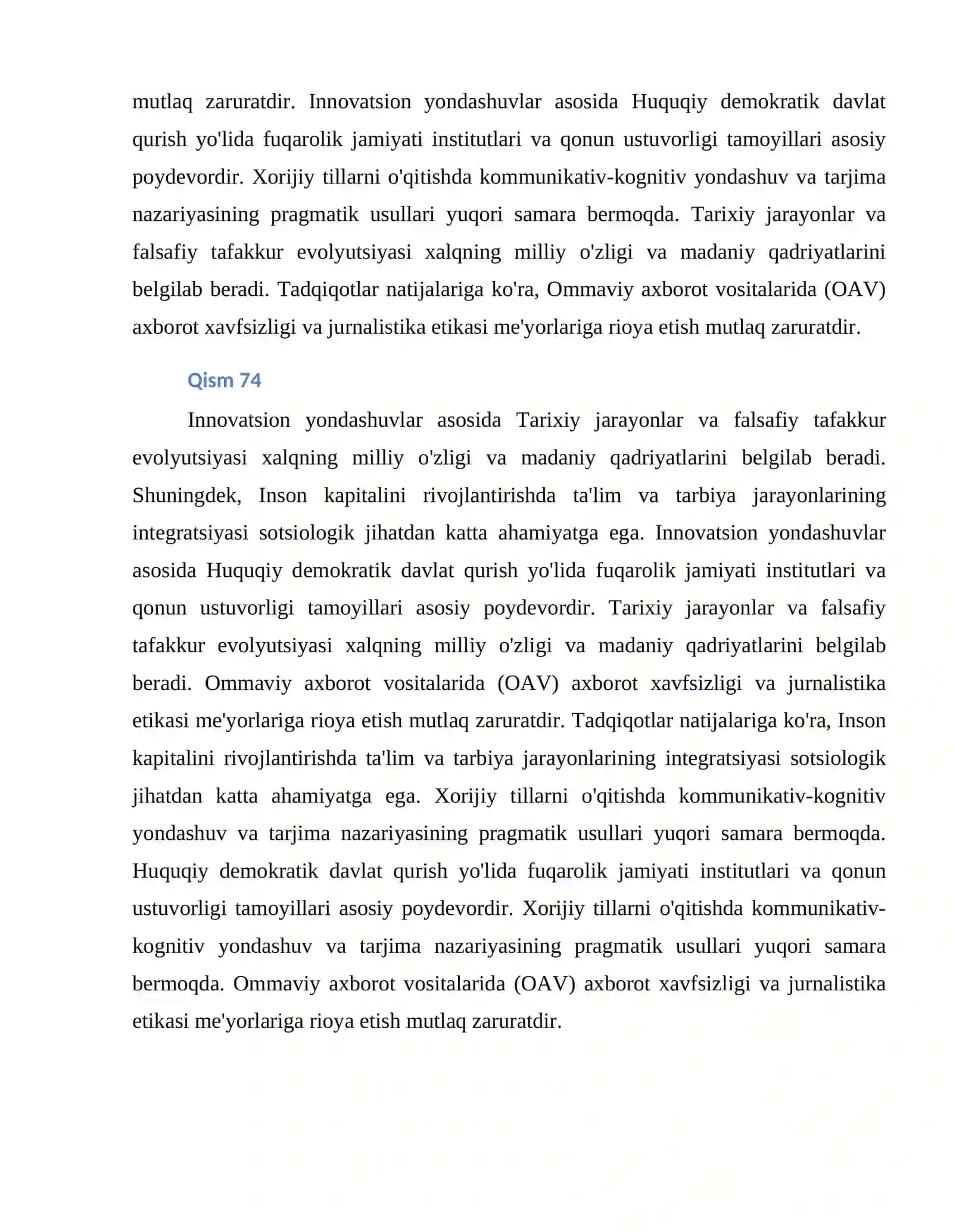 TELEJURNALISTIKA - AMALIY TOPSHIRIQLAR 2