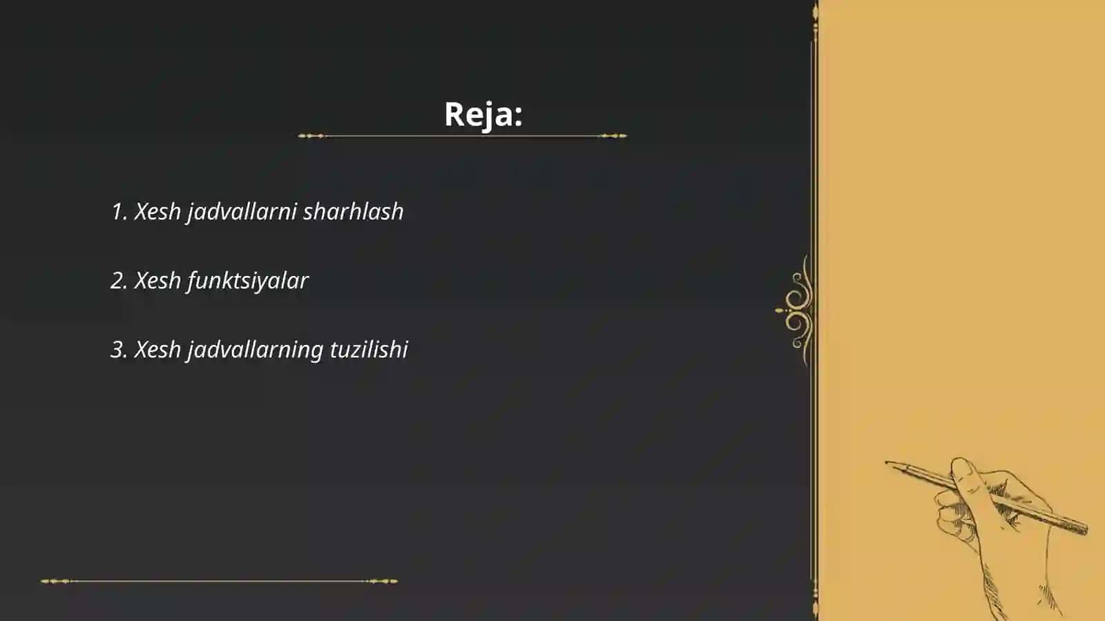 Xesh jadvallar 2