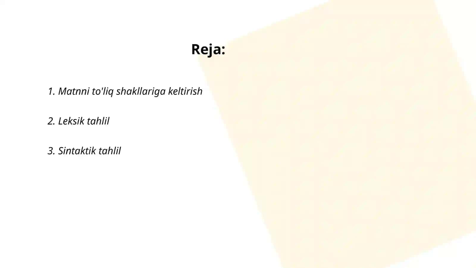 NLP bòyicha nazariyalar 2