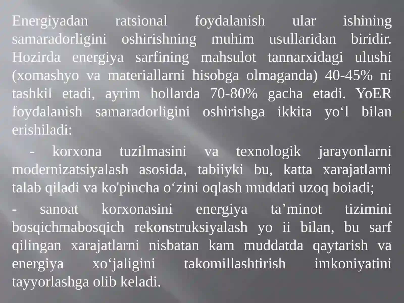 Energomenejment tizimini ichki auditi 2