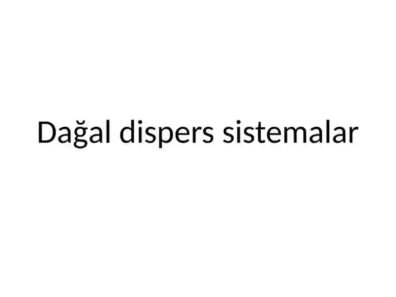 Dağal dispers sitemalar 2
