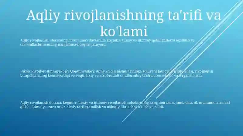 Psixik Rivojlanishning Asosiy Qonuniyatlari 2
