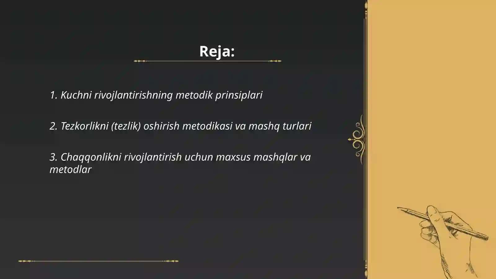 Jismoniy sifatlarni kuch tezkorlik chaqqonlik egiluvchanlik chidamlilik tarbiyalash metodikasi 2