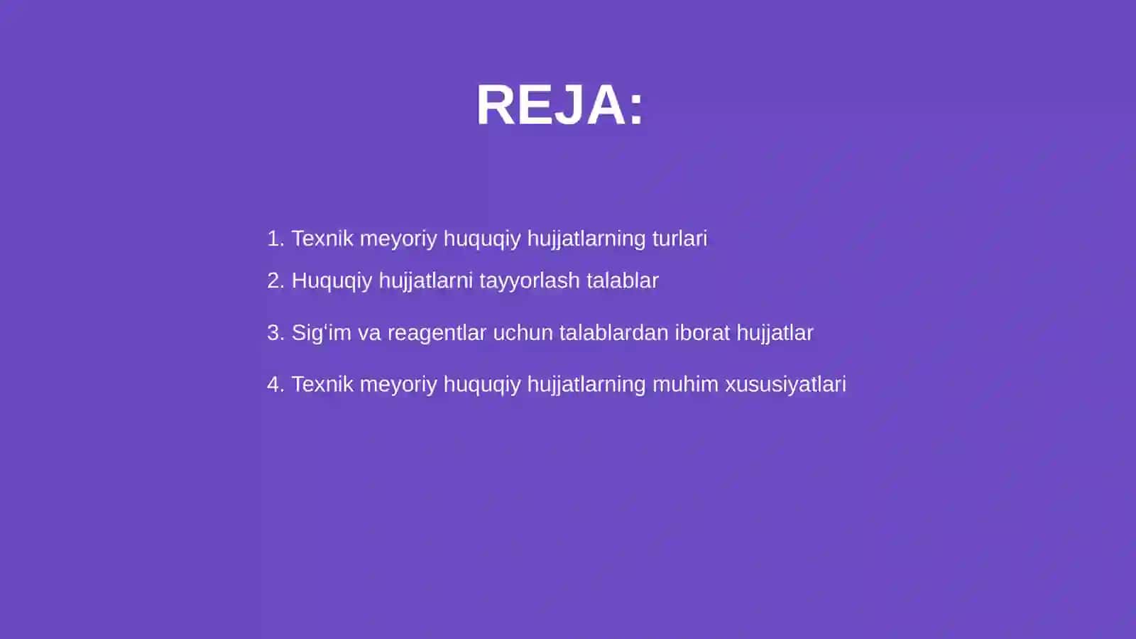 Texnik meyoriy huquqiy hujjatlarni turlari va ularga qoʻyilgan talablar 2