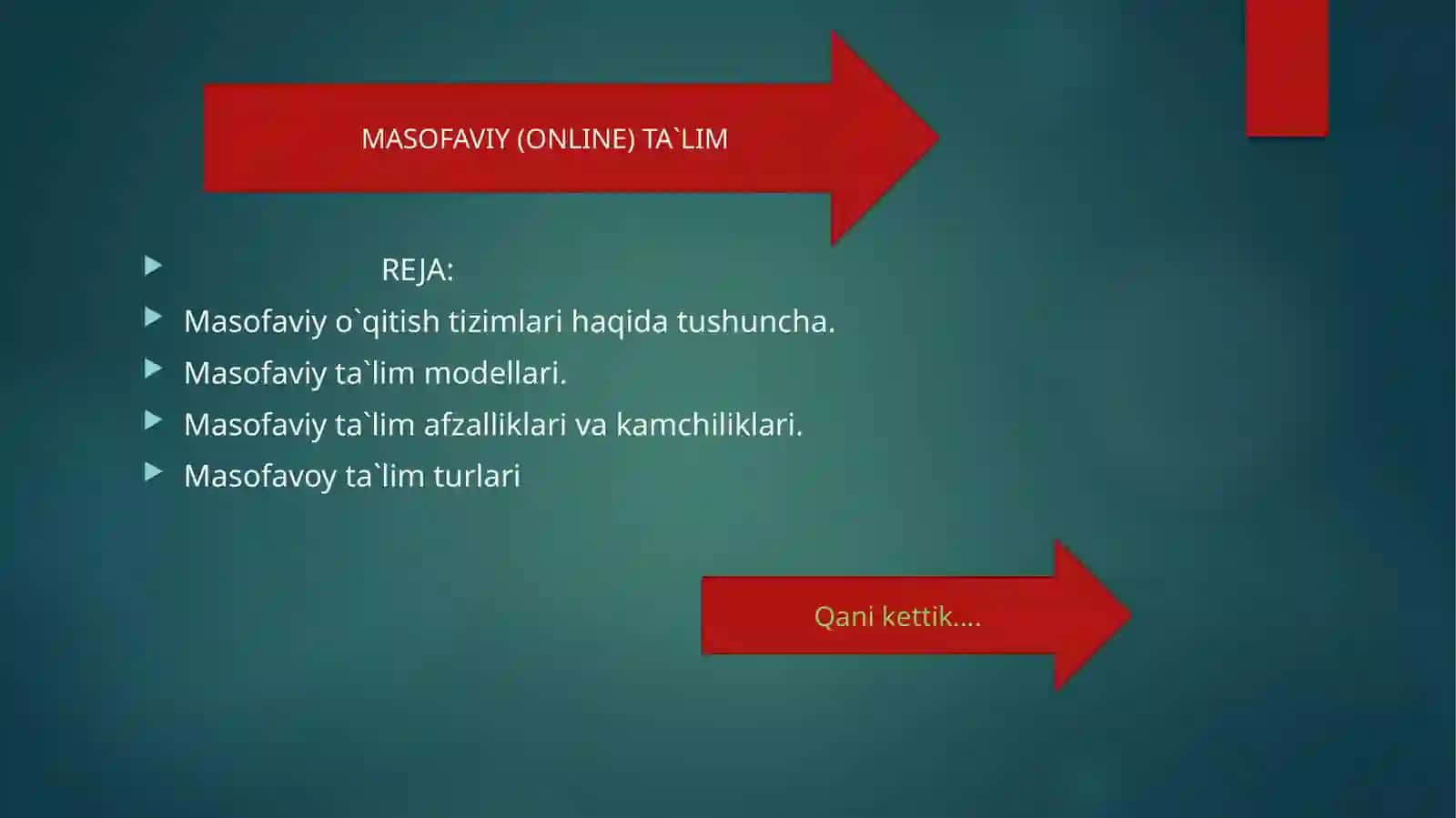 Masofaviy(online)ta`lim 2
