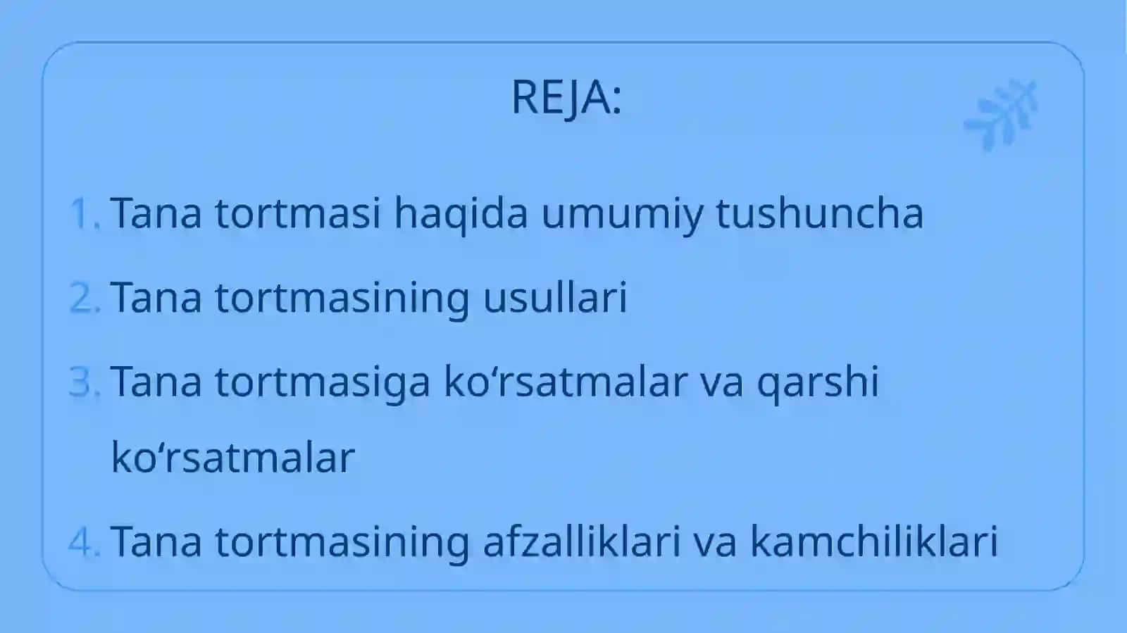 Tana tortmasi (skelet tortish usullari) 2