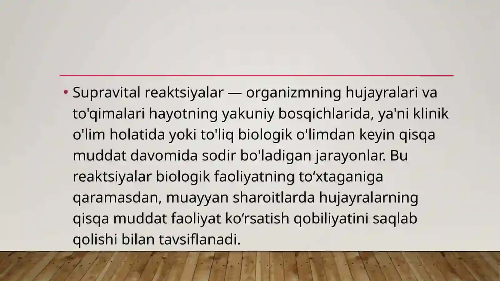 Supravital reaksiyalar 2