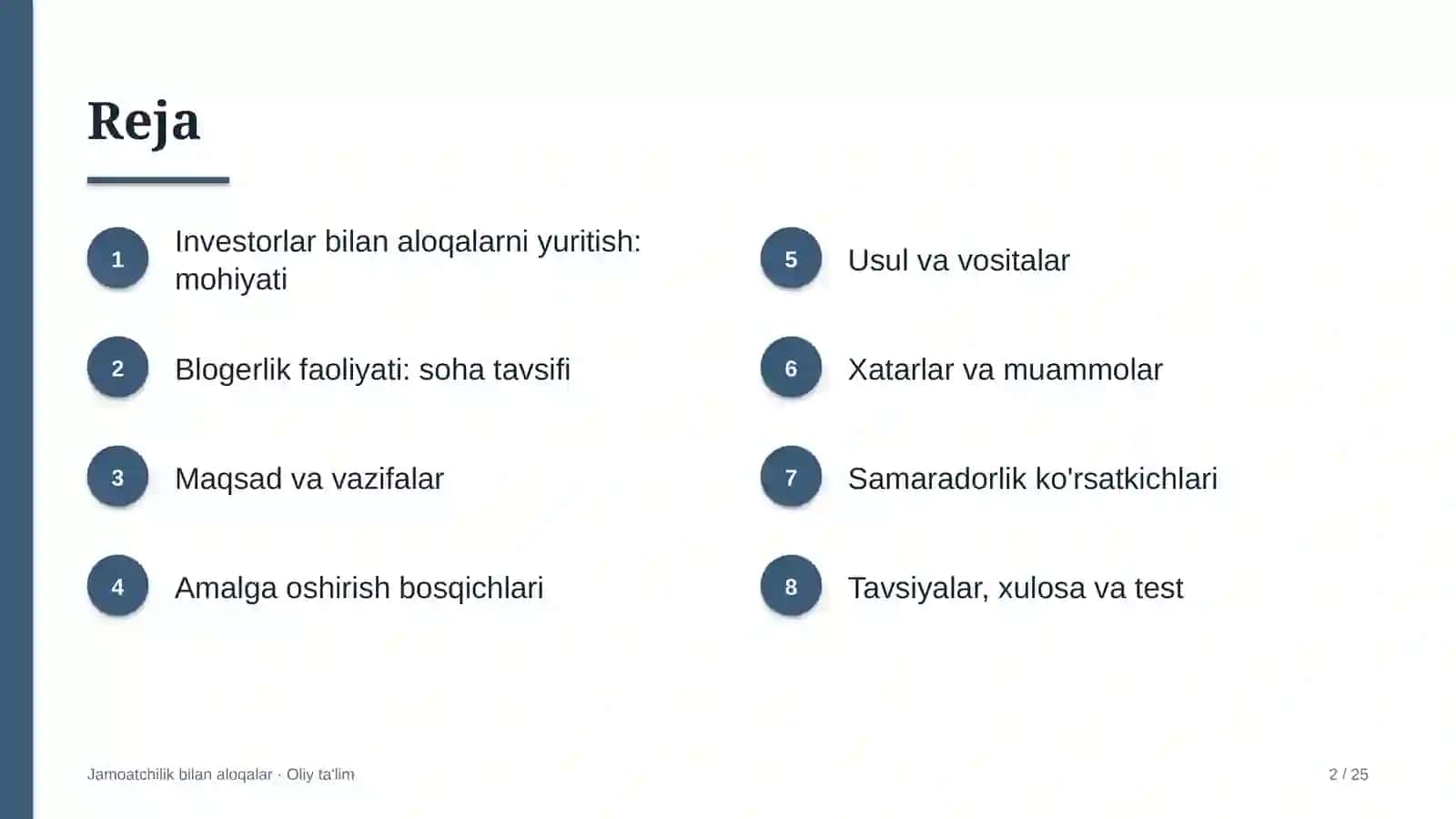 Investorlar bilan aloqalarni yuritish: mohiyati 2