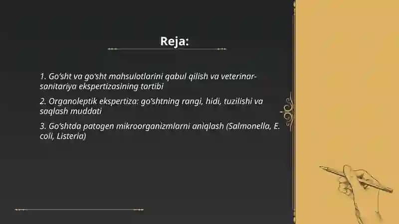 Goʻsht va goʻsht mahsulotlari veterinariya sanitariya ekspertizasi 2