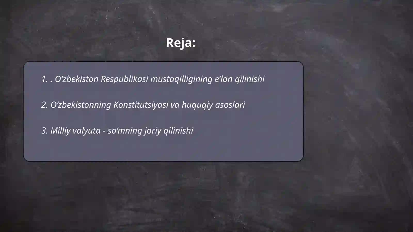 O‘zbekistonning eng yangi tarixi 2