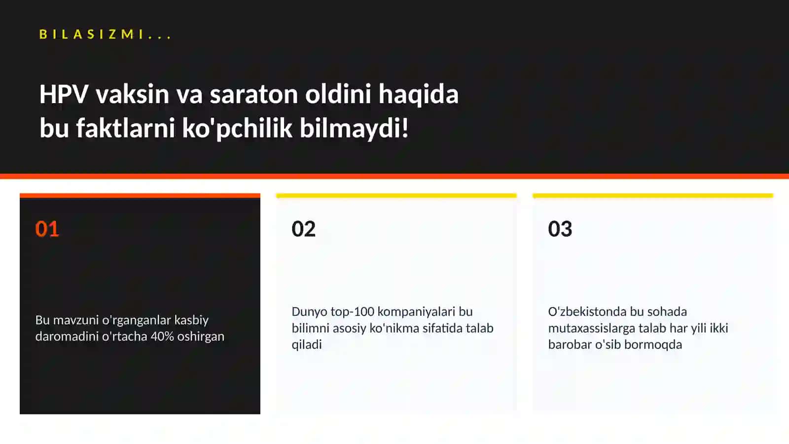 HPV vaksin va saraton oldini 2