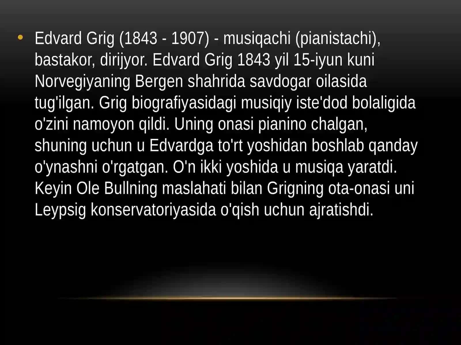 Edvard Grig (1843 - 1907) - musiqa 2