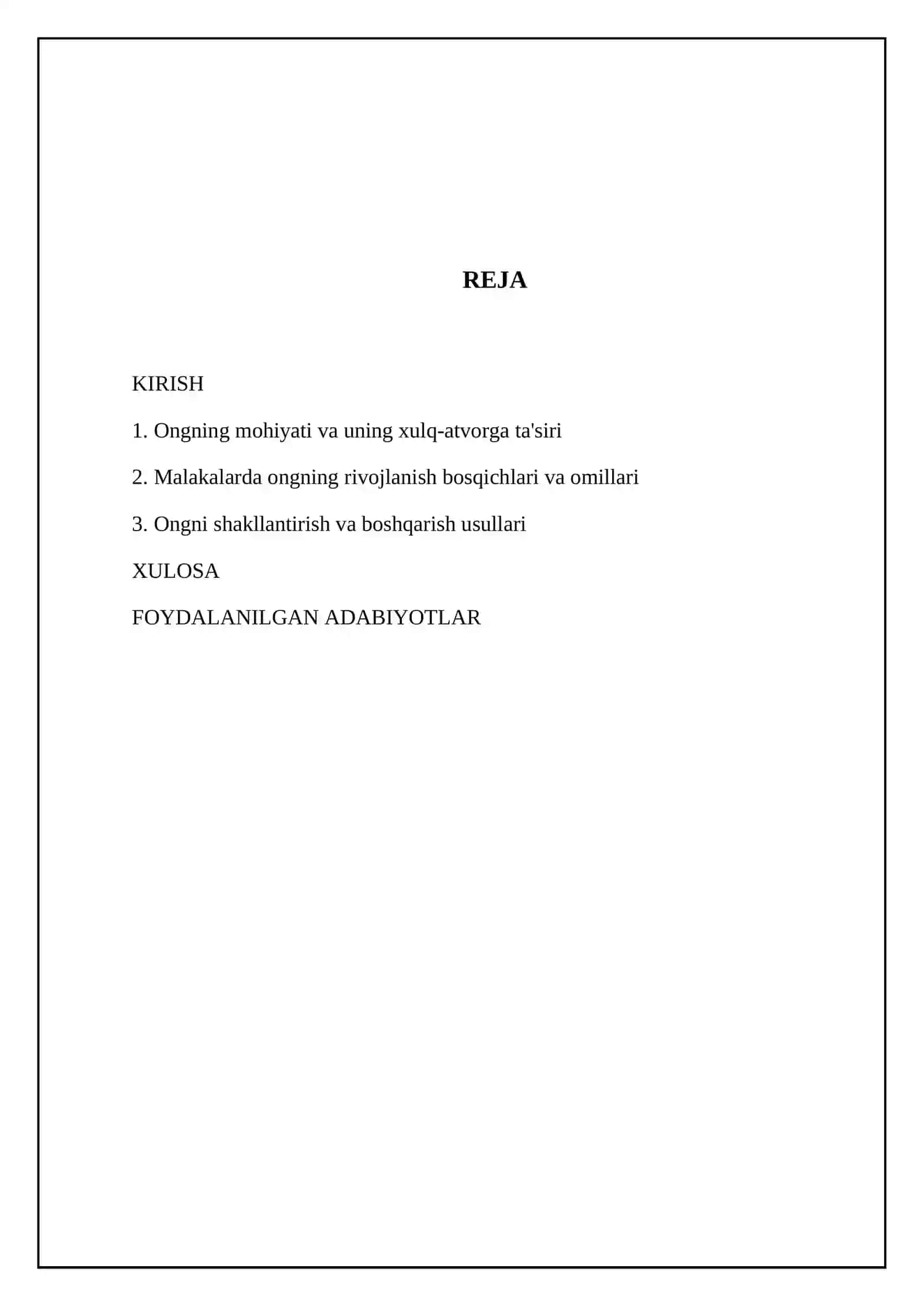 Malakalarda ongning oʻrni 2