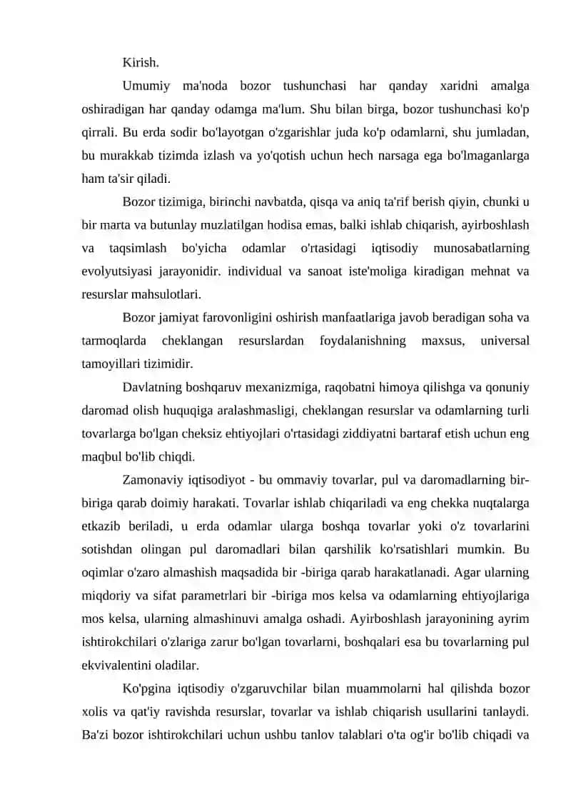 Bozor mexanizmi 2