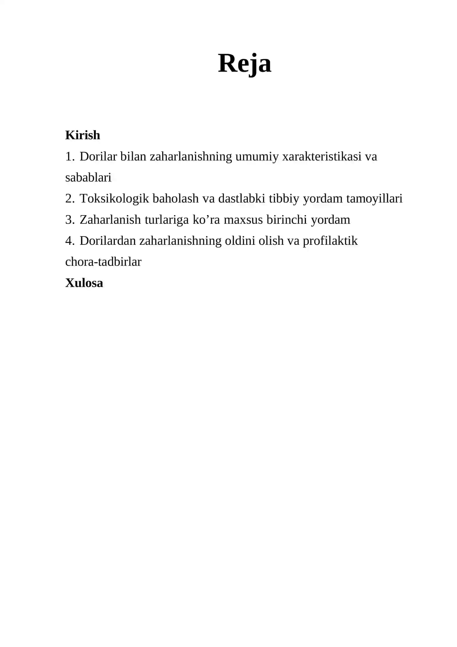 Dorilar bilan zaharlanishdan birinchi yordam ko’rsatish 2