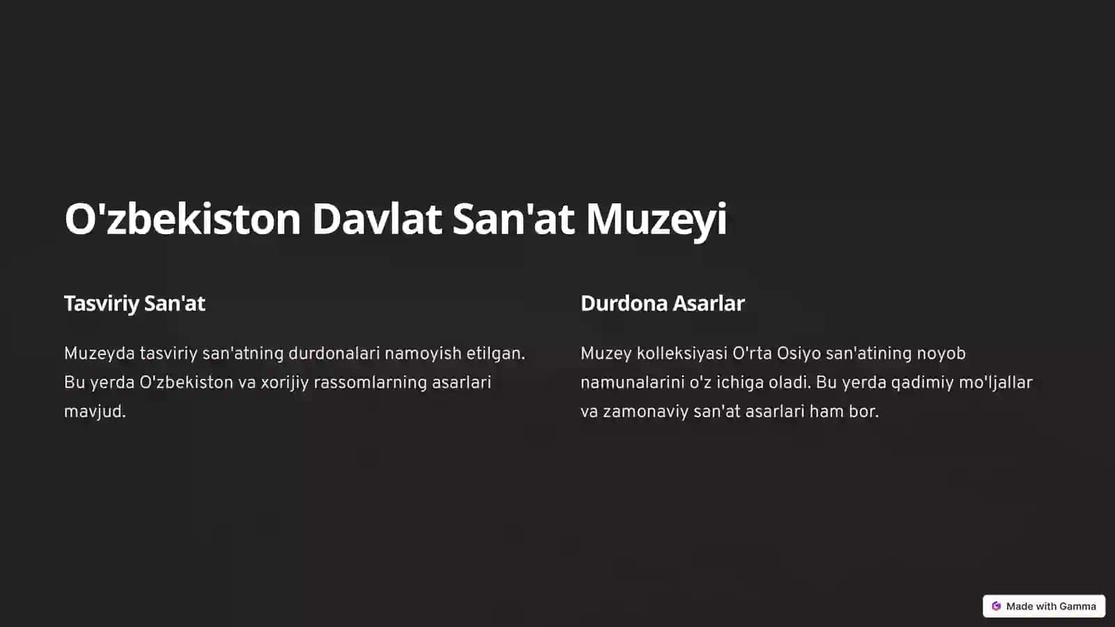O'zbekistonda Mavjud Soha Muzeylari 2