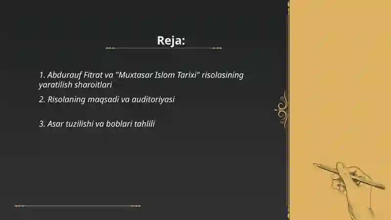 Risola “Muxtasar islom tarixi” risolasi 2