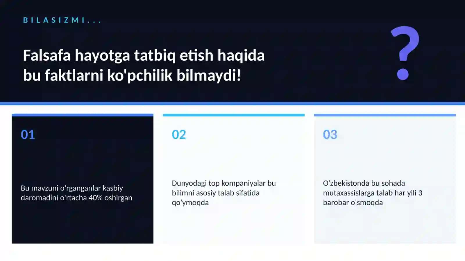 Falsafa hayotga tatbiq etish 2