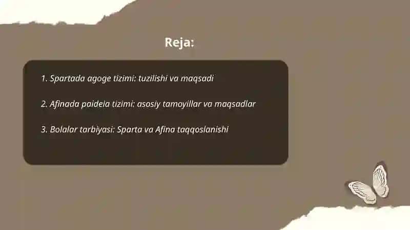 Spartada agoge tizimi 2