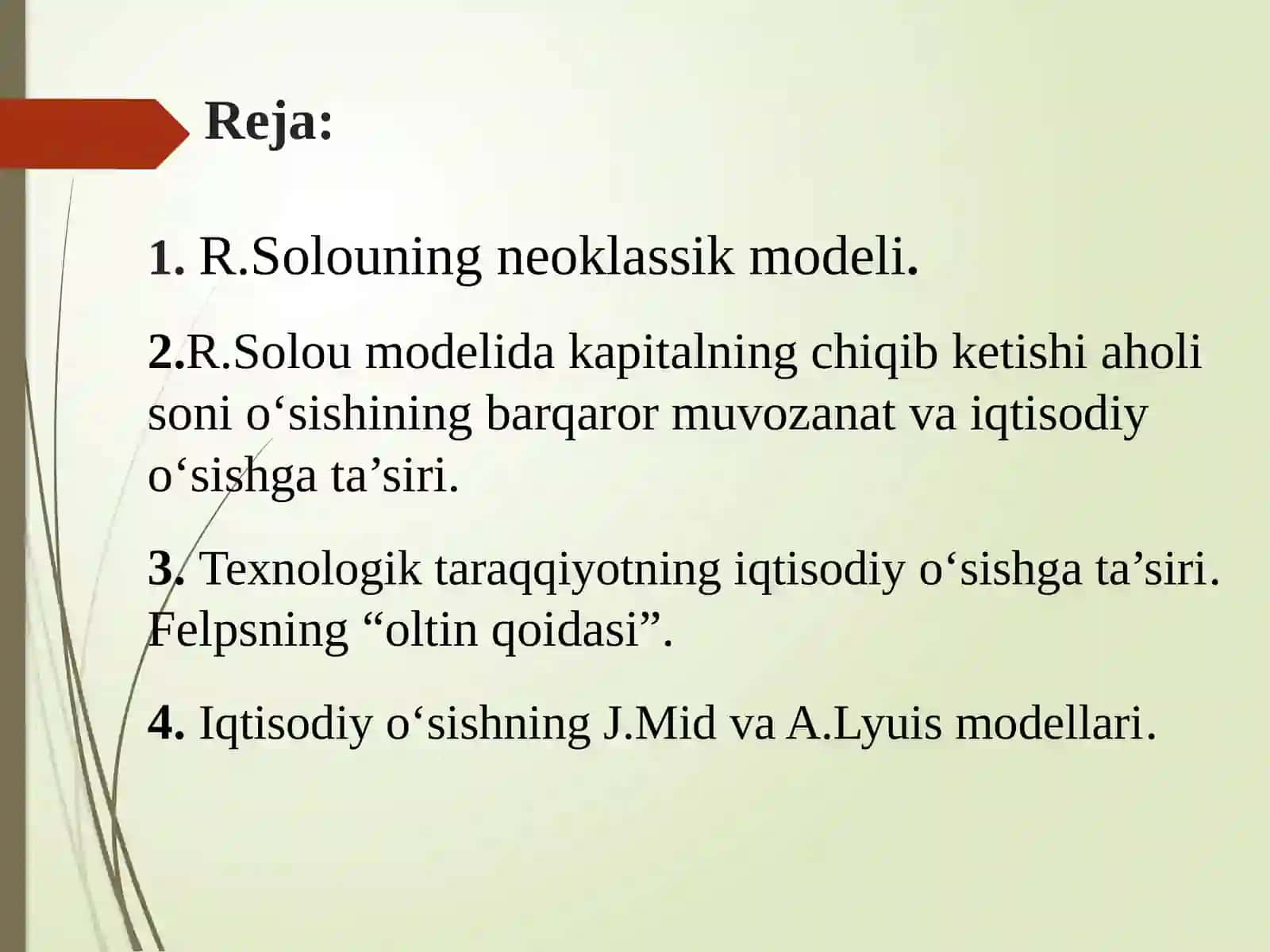 IQTISODIY O’SISHNING NEOKLASSIK MODELLARI 2