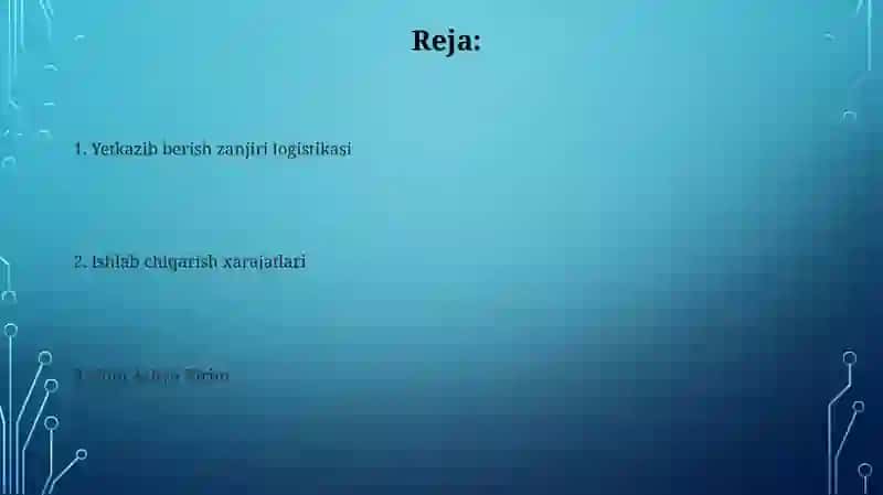 Yetkazib berish zanjiri logistikasi 2