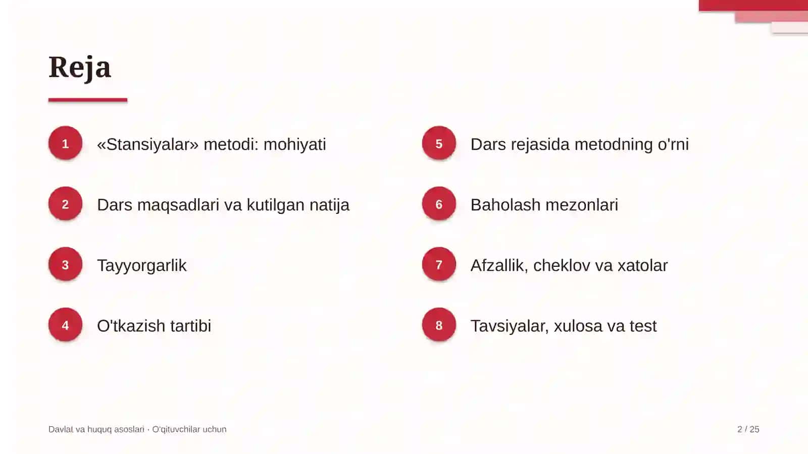 davlat va huquq asoslari darslarida stansiyalar metodidan foydalanish 7726 2